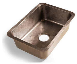 Monarch Abode 17098 Pure Copper Hand Hammered Milan Single Bowl Kitchen Sink