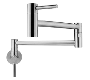 Geyser GF46-S Andorra Series Stainless Steel Wall Mount Two Handle Pot Filler Faucet