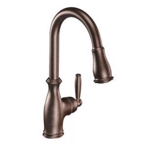 Moen 7185ORB Brantford One-Handle Pulldown Kitchen Faucet Featuring Power Boost and Reflex, Oil Rubbed Bronze