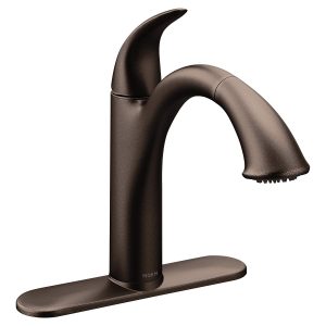 Moen 7545ORB Camerist One-Handle Pullout Kitchen Faucet Featuring Power Clean and Reflex, Oil Rubbed Bronze