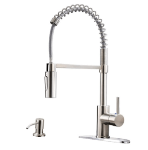 APPASO Commercial Kitchen Faucet Pull Down Sprayer with Soap Dispenser