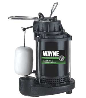 WAYNE CDU800 1 2 HP Submersible Cast Iron and Steel Sump Pump With Integrated Vertical Float Switch