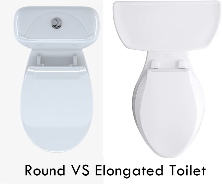 round toilet VS elongated toilet