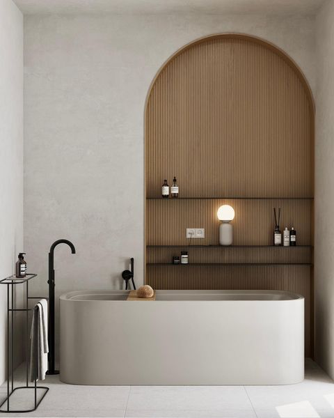Naunce interiors used WOODBRIDGE F-0006 freestanding tub faucet