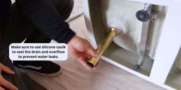 Install the Drain and Overflow - Freestanding Tub Filler Installation Process
