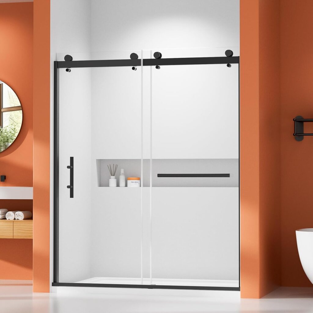 AVKENOEDY Sliding Tempered Glass Door (Explosion-Proof Coating)