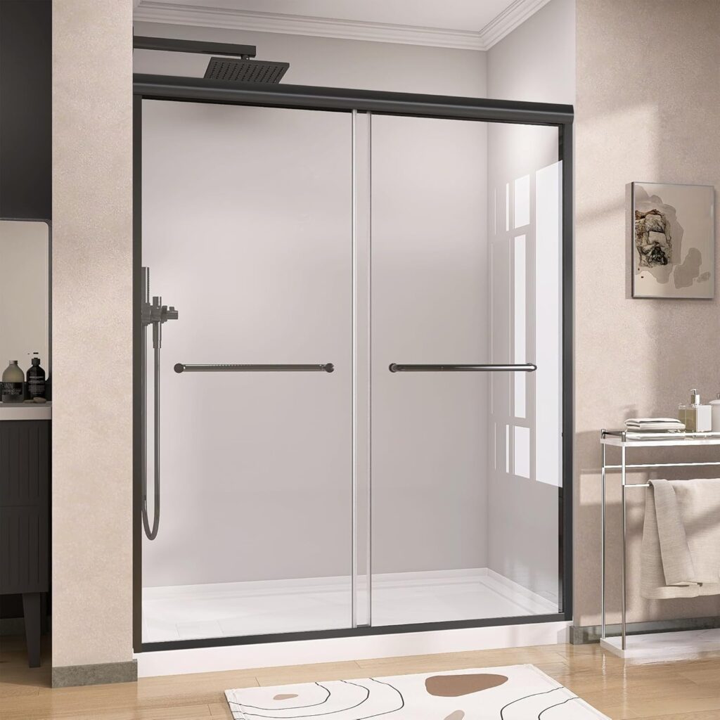 GETPRO Shower Door 56-60 in. W x 72 in. H