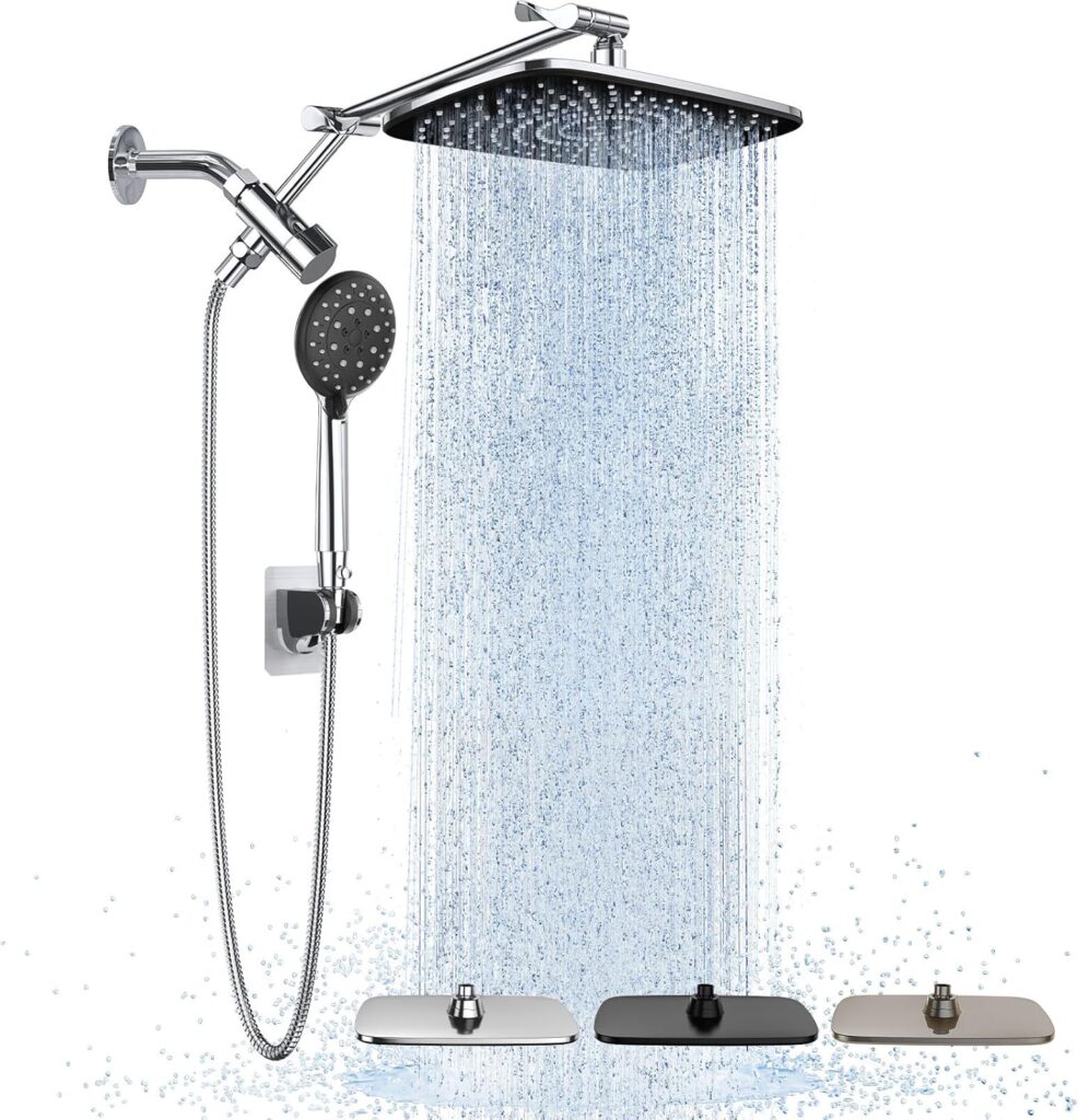 Veken Wide Rain Shower Head with Handheld