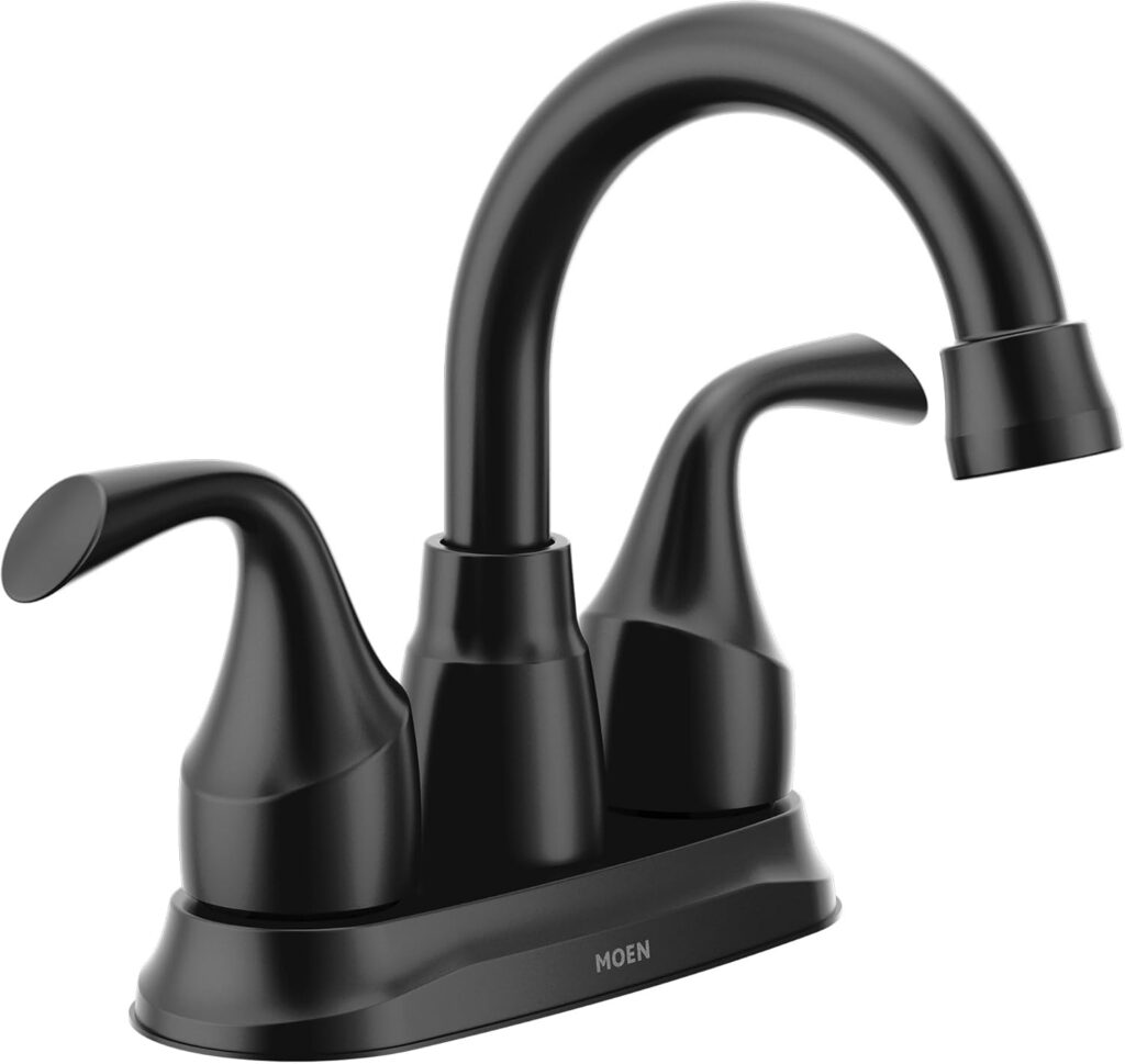 Moen Idora Matte Black Two-Handle Centerset Faucet (84115BL)
