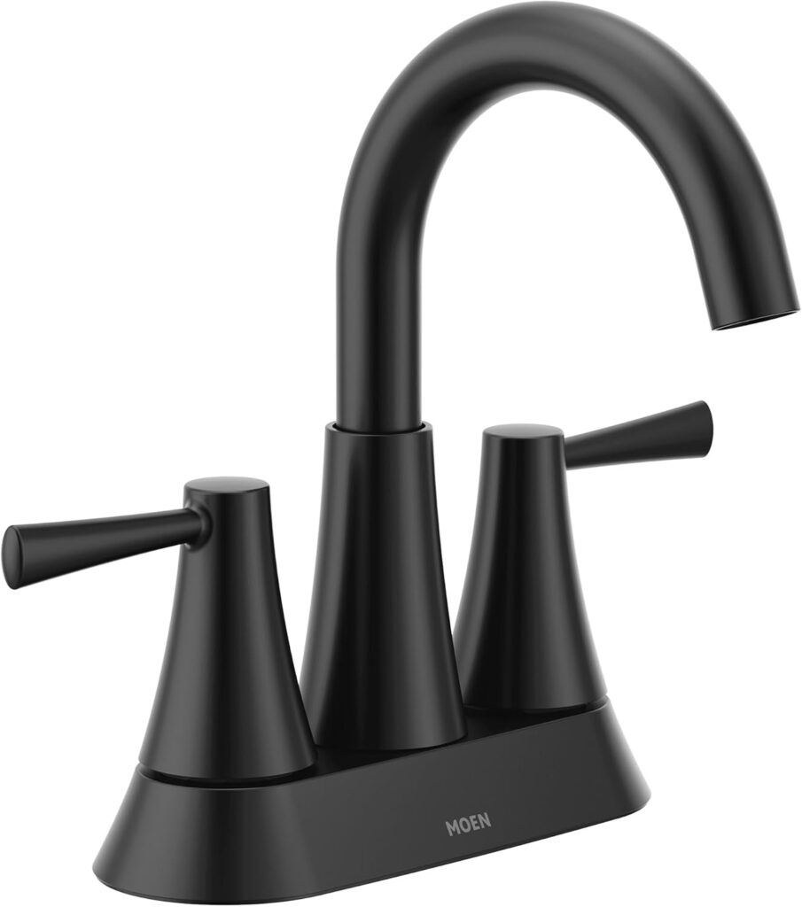Moen Ronan Matte Black Two-Handle Faucet (84022BL)