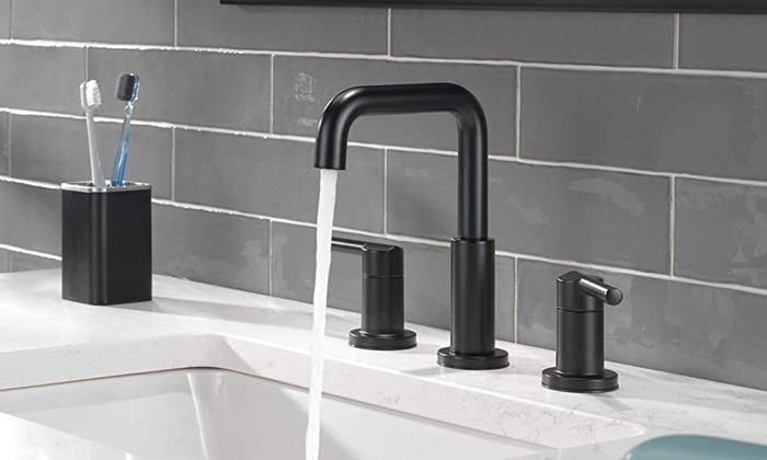 DELTA FAUCET Nicoli 35849LF-BL Black Widespread Bathroom Faucet Review