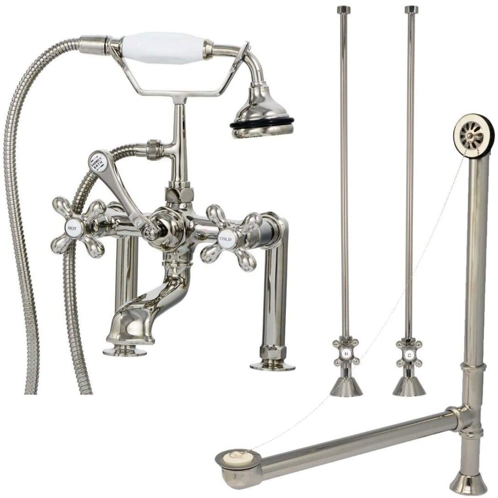 Vintage Tub Bath Clawfoot Tub Faucet Review Sanitary Supply   Vintage Tub Bath Clawfoot Tub Rim Mount English Telephone Faucet With Handshower Drain And Supply Lines Complete Set 1024x1024 