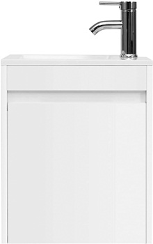 eclife Bathroom Vanity with Sink Combo 16in for Small Space MDF Paint Modern Design White Wall Mounted Cabinet Set