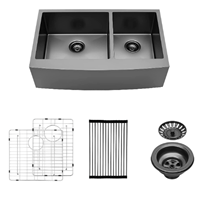 Lordear 33 Inch Kitchen Sink Gunmetal Matte Black Lordear 33 Inch Kitchen Sink Gunmetal Matte Black