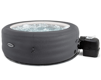 Intex 28481E Simple Spa 77in x 26in 4-Person Outdoor Portable Inflatable Round Heated Hot Tub Spa