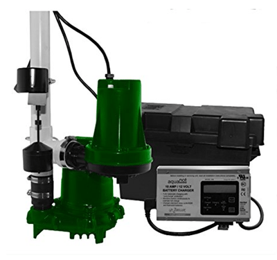 Zoeller 508-0006 Aquanot 508 ProPak53 Preassembled Sump Pump System with Battery Back-Up