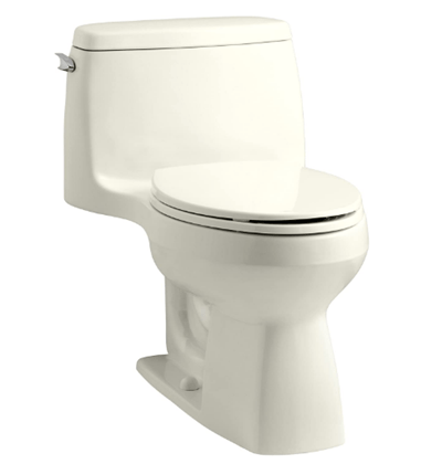 KOHLER 3811-96 Santa Rosa Comfort Height Elongated 1.6 GPF Toilet with AquaPiston Flush Technology and Left-Hand Trip Lever, Biscuit