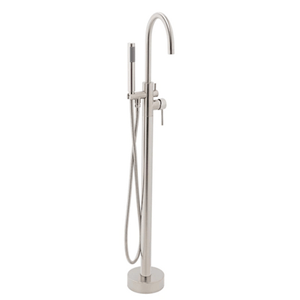 AKDY TF0047 Brush Nickel 1-Handle Residential Freestanding Bathtub Faucet with Hand Shower