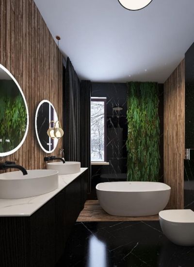 Black Floor Bathroom Ideas Little Accessories and A Large Impact