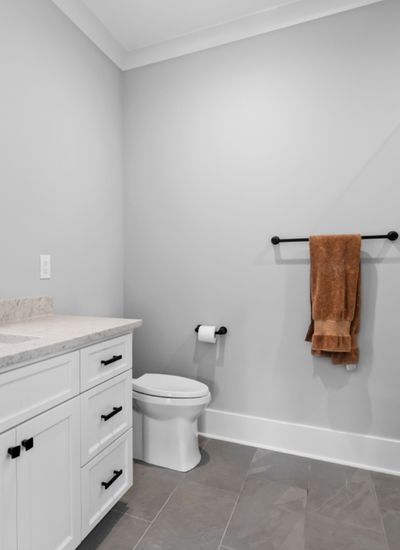 If Paint Is Light Gray Use Brown Colored Towel - What Color Towels for Gray Bathrooms Are Suitable