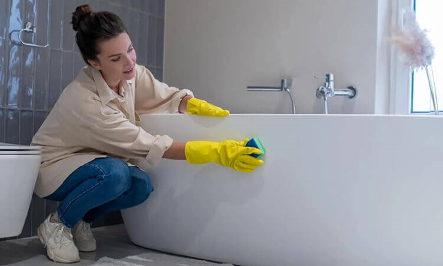 how to clean acrylic bathtub