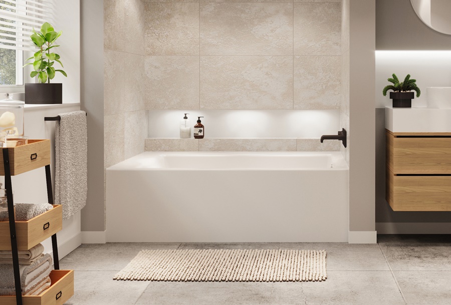 what is an alcove bathtub