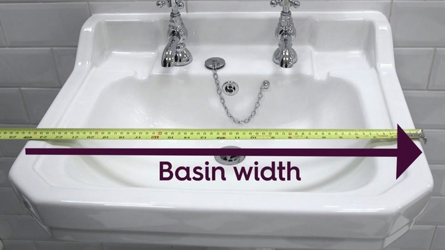 how to measure a bathroom sink