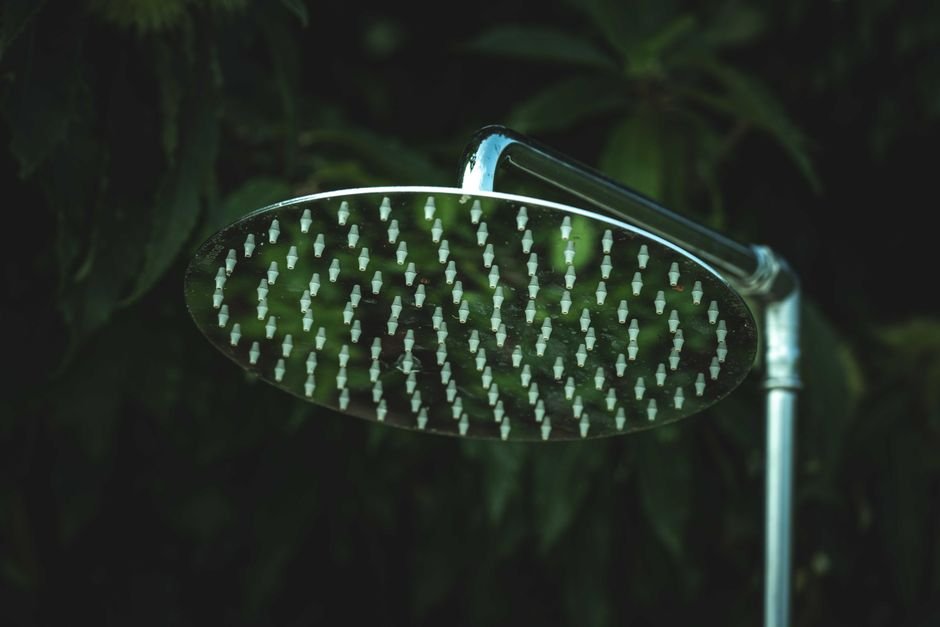 why does my shower head leave stains